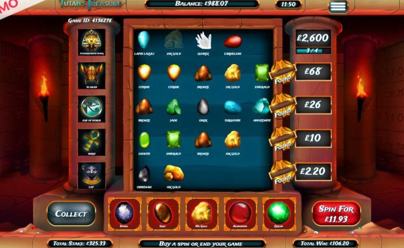 Tutan’s Treasure online casino game