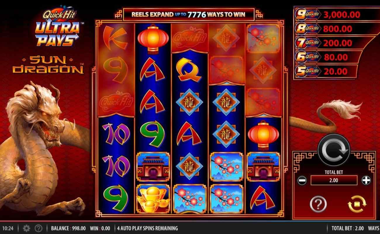 Quick Hit Ultra Pays Sun Dragon by NYX online slot casino game
