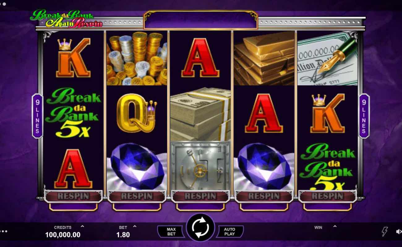 Break Da Bank online slot casino game by DGC
