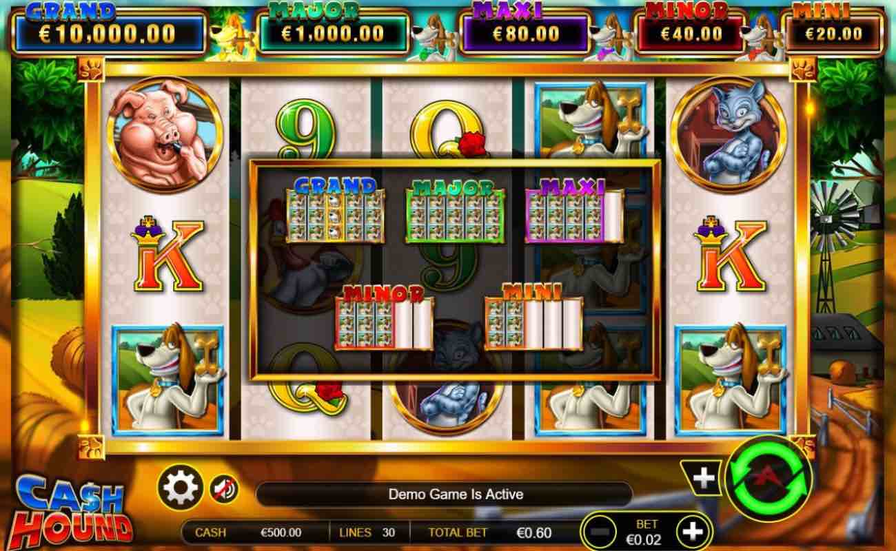 Cash Hound online slot casino game by Ainsworth
