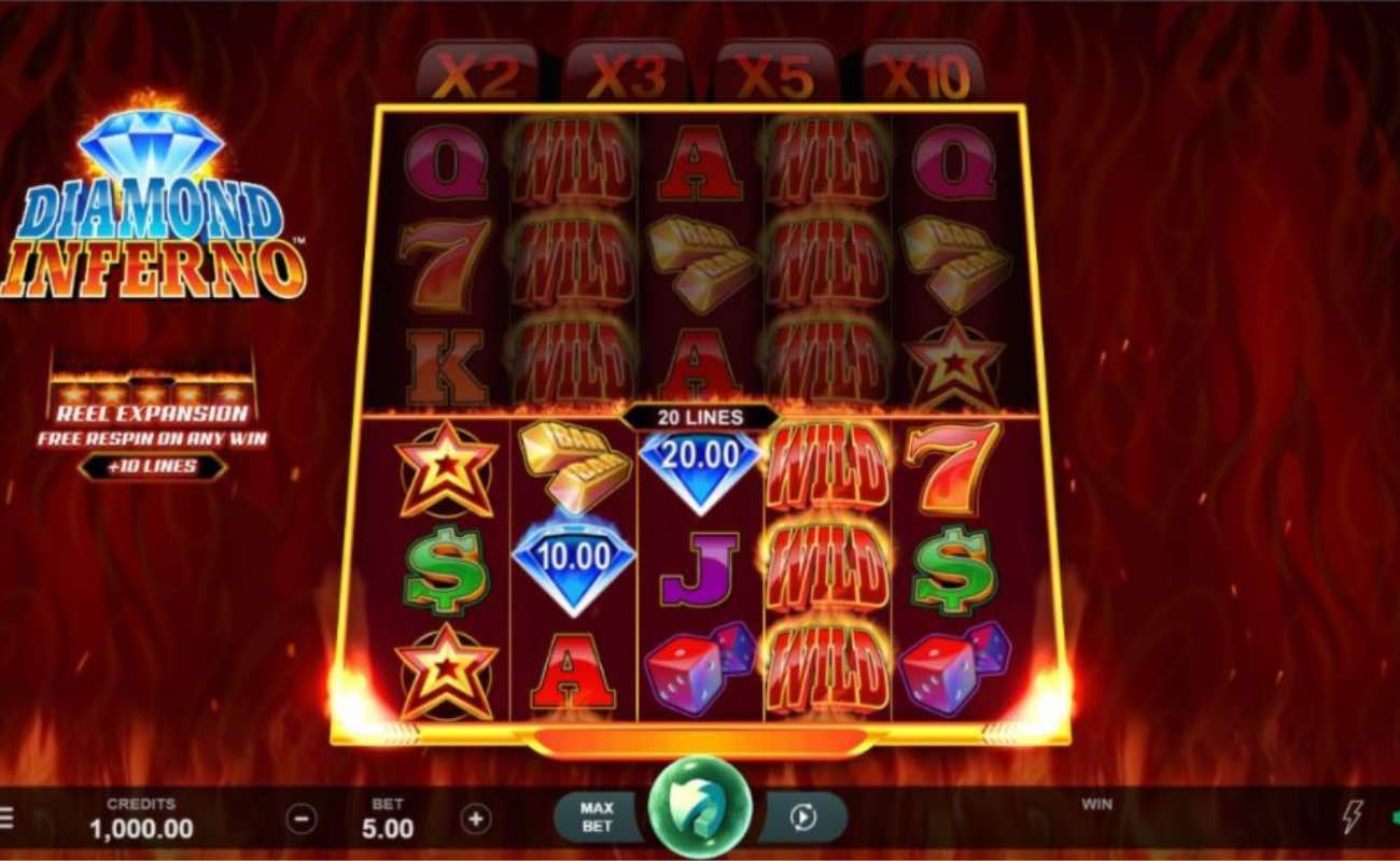 Diamond Inferno online slot casino game by DGC