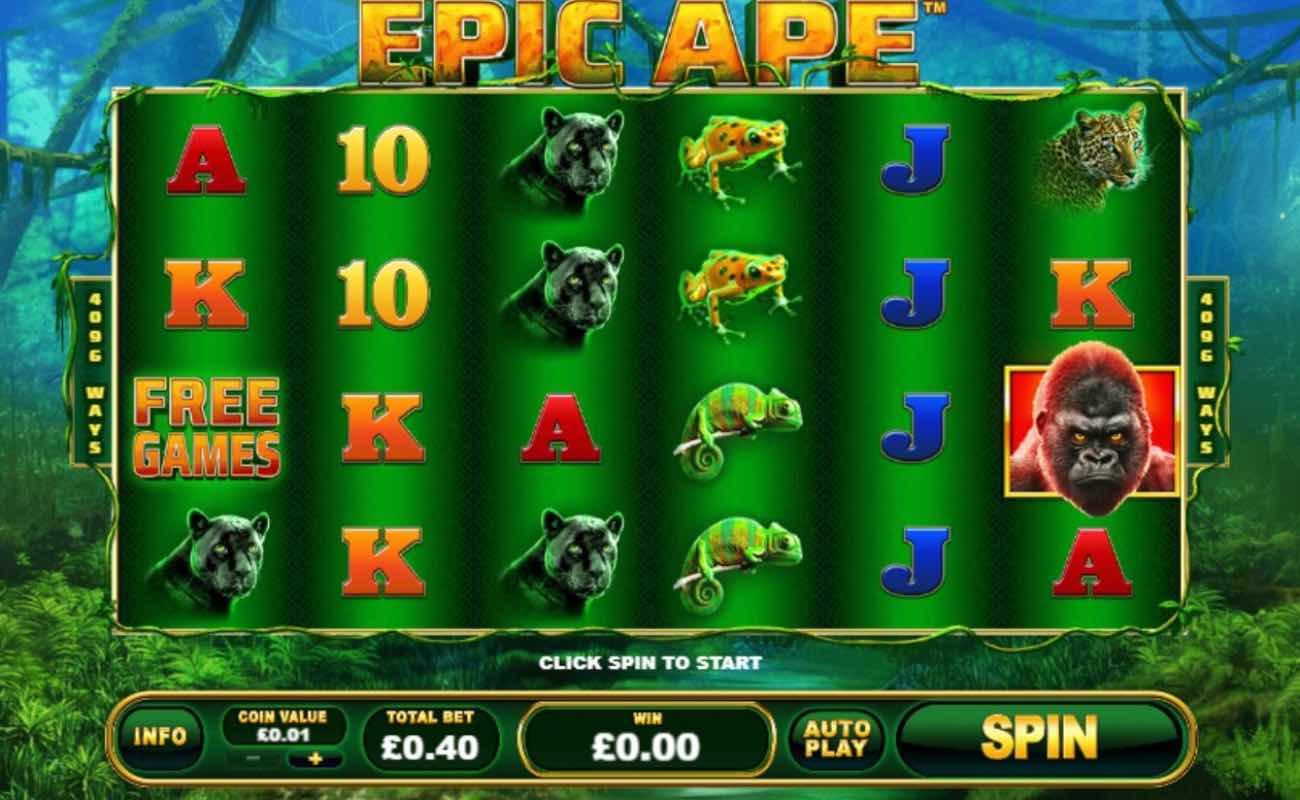 Epic Ape online slot casino game by Playtech