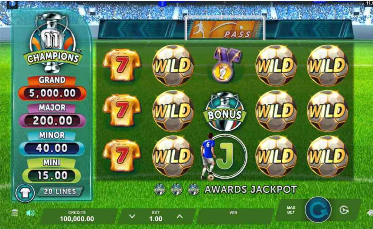 11 Champions online casino slot game by Microgaming