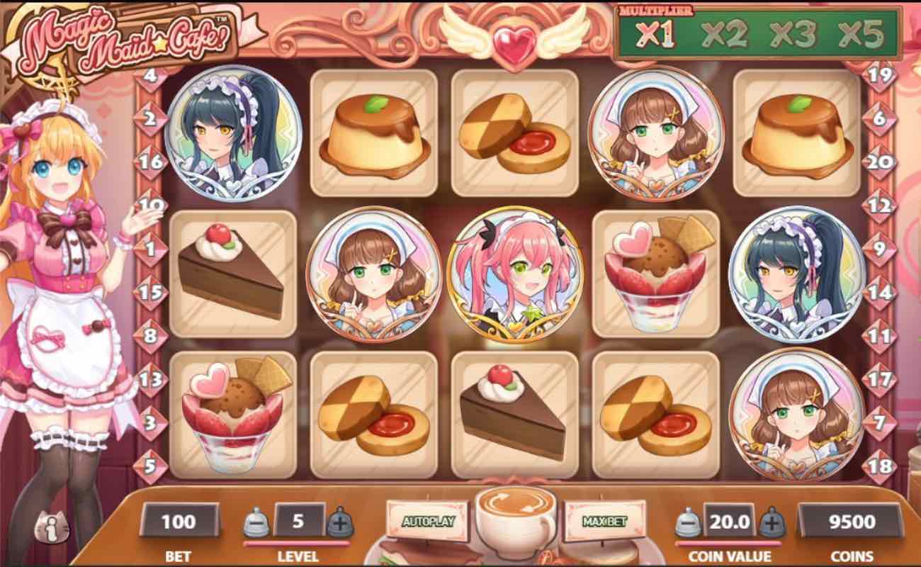 Magic Maid Cafe online slot game by NetEnt.