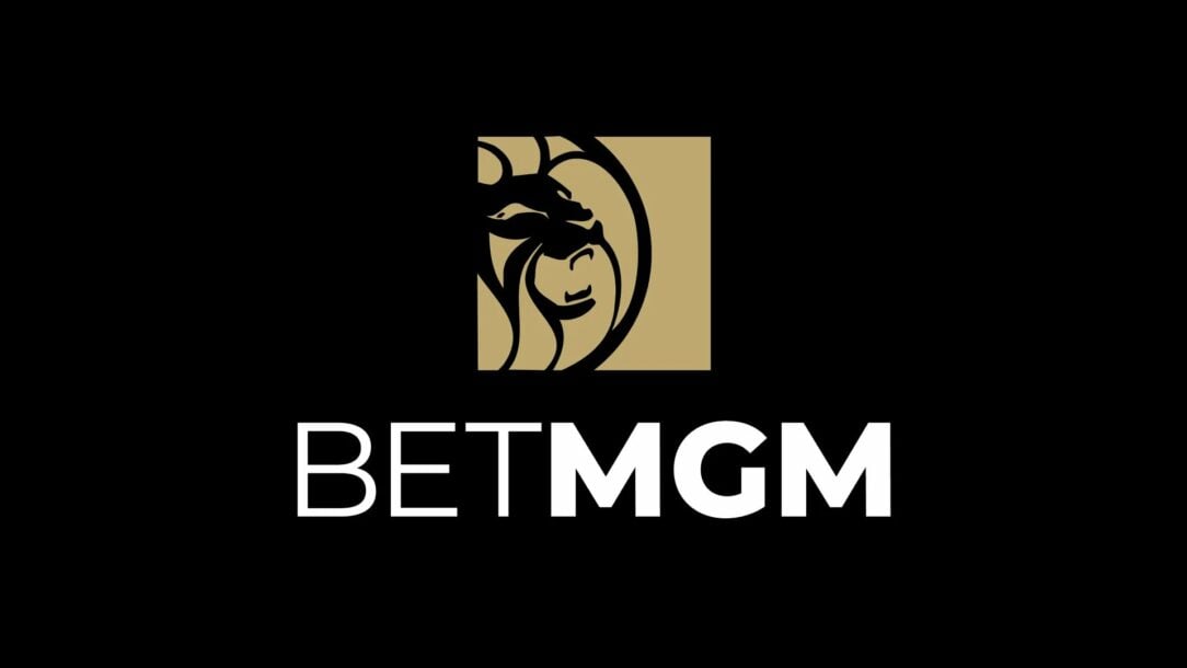 BetMGM logo on a black background