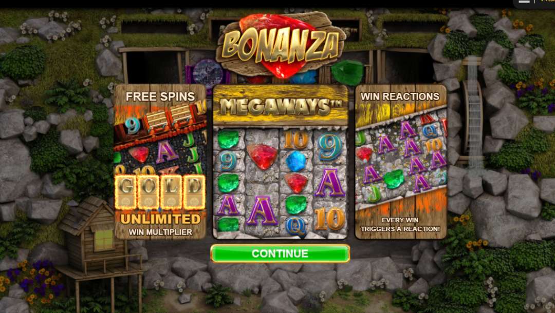 Bonanza Megaways loading screen.