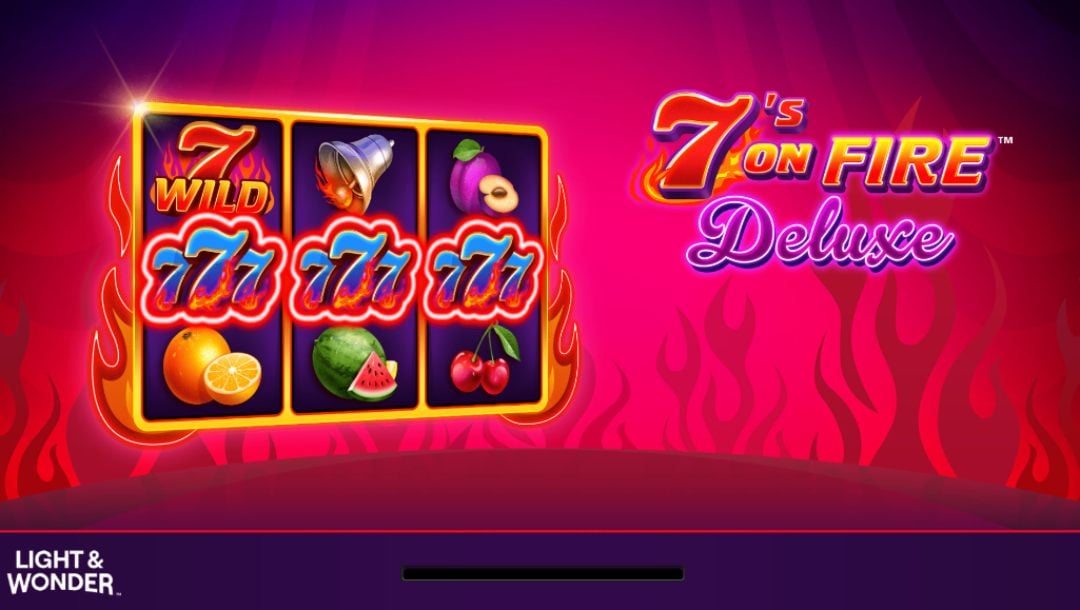 7’s on Fire online slot screenshot.