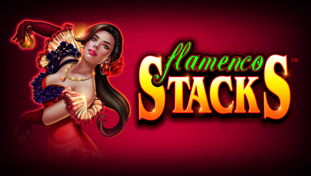 An illustrated woman in a flamenco dress next to bold text that reads "Flamenco Stacks" on a red background.