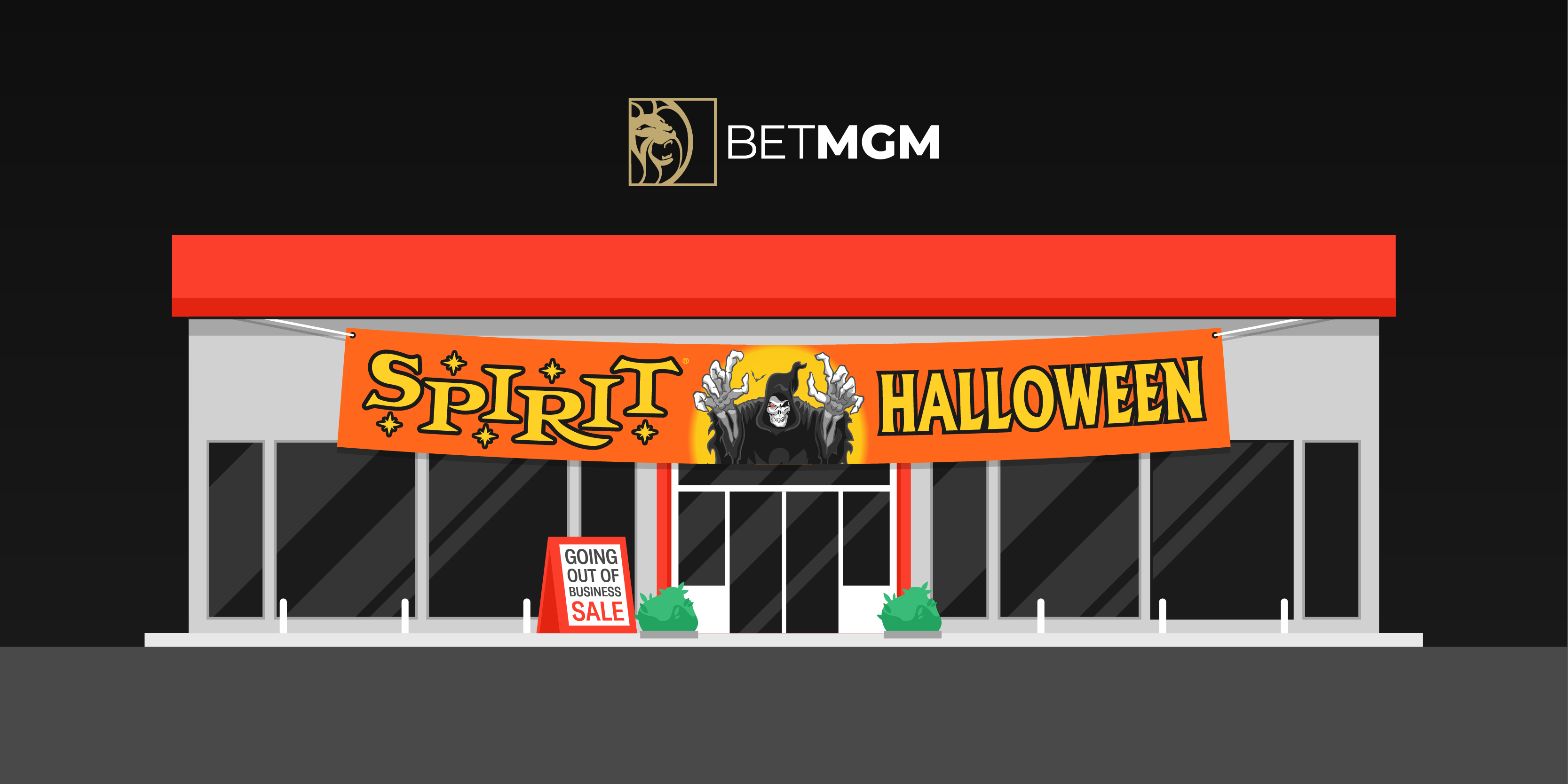 A header image for a blog about the retail spaces most often turned into Spirit Halloweens